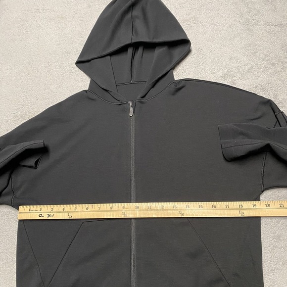 Lululemon Minimal Hoodie Womens 4 Black Full Zip Pockets Pockets Casual - Picture 6 of 7